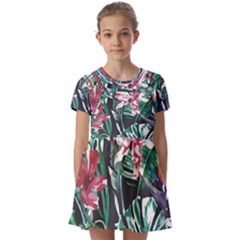 Hawaii T- Shirt Hawaii Branch Trend T- Shirt Kids  Short Sleeve Pinafore Style Dress by maxcute