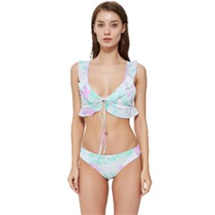 Hawaii T- Shirt Hawaii Chag Trend T- Shirt Low Cut Ruffle Edge Bikini Set