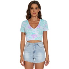 Hawaii T- Shirt Hawaii Chag Trend T- Shirt V-neck Crop Top