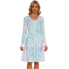 Hawaii T- Shirt Hawaii Chag Trend T- Shirt Long Sleeve Dress With Pocket