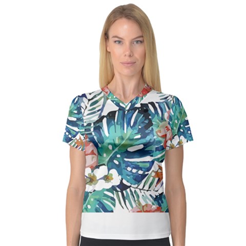 Hawaii T- Shirt Hawaii Christmas Flower Fashion T- Shirt V-neck Sport Mesh Tee by maxcute