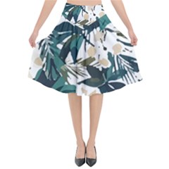 Hawaii T- Shirt Hawaii Christmas Flower Trend T- Shirt Flared Midi Skirt by maxcute