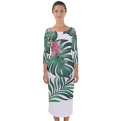 Hawaii T- Shirt Hawaii Coral Flower Fashion T- Shirt Quarter Sleeve Midi Bodycon Dress by maxcute