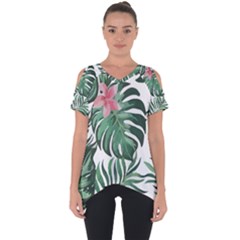 Hawaii T- Shirt Hawaii Coral Flower Fashion T- Shirt Cut Out Side Drop Tee by maxcute