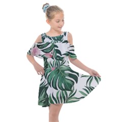 Hawaii T- Shirt Hawaii Coral Flower Fashion T- Shirt Kids  Shoulder Cutout Chiffon Dress by maxcute