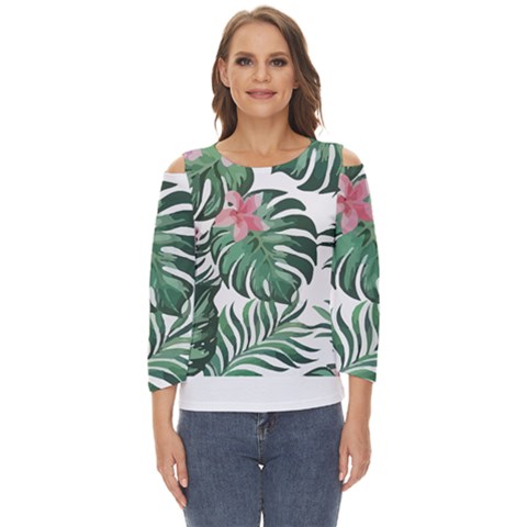 Hawaii T- Shirt Hawaii Coral Flower Fashion T- Shirt Cut Out Wide Sleeve Top by maxcute