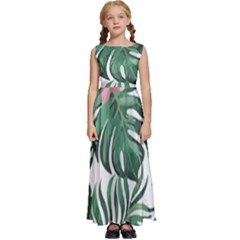 Hawaii T- Shirt Hawaii Coral Flower Fashion T- Shirt Kids  Satin Sleeveless Maxi Dress by maxcute