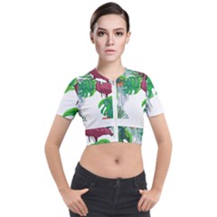 Hawaii T- Shirt Hawaii Creative Pattern T- Shirt Short Sleeve Cropped Jacket by maxcute