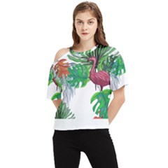 Hawaii T- Shirt Hawaii Creative Pattern T- Shirt One Shoulder Cut Out Tee by maxcute