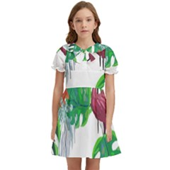 Hawaii T- Shirt Hawaii Creative Pattern T- Shirt Kids  Bow Tie Puff Sleeve Dress by maxcute