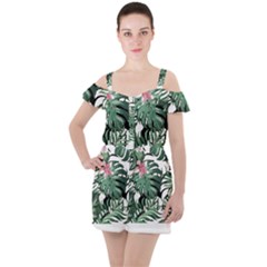 Hawaii T- Shirt Hawaii Creative T- Shirt Ruffle Cut Out Chiffon Playsuit by maxcute