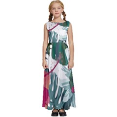 Hawaii T- Shirt Hawaii Deforestation Garden T- Shirt Kids  Satin Sleeveless Maxi Dress by maxcute