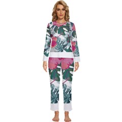 Hawaii T- Shirt Hawaii Deforestation Garden T- Shirt Womens  Long Sleeve Lightweight Pajamas Set