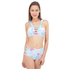 Hawaii T- Shirt Hawaii Diana Flower Pattern T- Shirt Cage Up Bikini Set by maxcute