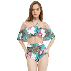 Hawaii T- Shirt Hawaii Enforce Fashion T- Shirt Halter Flowy Bikini Set  by maxcute