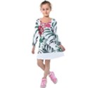 Hawaii T- Shirt Hawaii Flaw Pattern T- Shirt Kids  Long Sleeve Velvet Dress View1