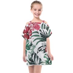 Hawaii T- Shirt Hawaii Flaw Pattern T- Shirt Kids  One Piece Chiffon Dress by maxcute