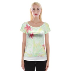 Hawaii T- Shirt Hawaii Flora Garden T- Shirt Cap Sleeve Top by maxcute