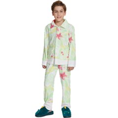 Hawaii T- Shirt Hawaii Flora Garden T- Shirt Kids  Long Sleeve Velvet Pajamas Set by maxcute