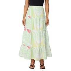 Hawaii T- Shirt Hawaii Flora Garden T- Shirt Tiered Ruffle Maxi Skirt