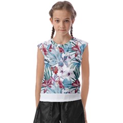 Hawaii T- Shirt Hawaii Flora Pattern T- Shirt Kids  Raglan Cap Sleeve Tee by maxcute