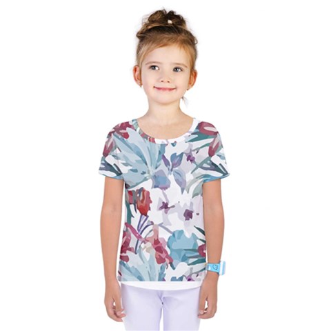 Hawaii T- Shirt Hawaii Flora Pattern T- Shirt Kids  One Piece Tee by maxcute