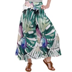 Hawaii T- Shirt Hawaii Flora T- Shirt Satin Palazzo Pants by maxcute