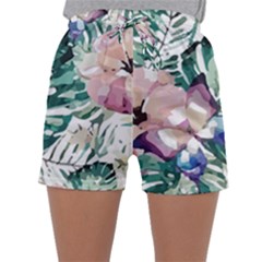 Hawaii T- Shirt Hawaii Flora T- Shirt Sleepwear Shorts by maxcute