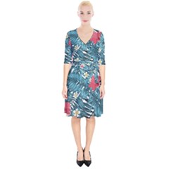 Hawaii T- Shirt Hawaii Floral Fashion T- Shirt Wrap Up Cocktail Dress by maxcute