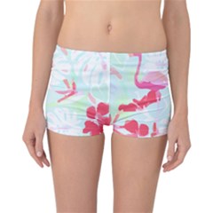 Hawaii T- Shirt Hawaii Floral Pattern T- Shirt Reversible Boyleg Bikini Bottoms by maxcute