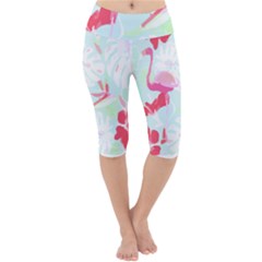 Hawaii T- Shirt Hawaii Floral Pattern T- Shirt Lightweight Velour Cropped Yoga Leggings