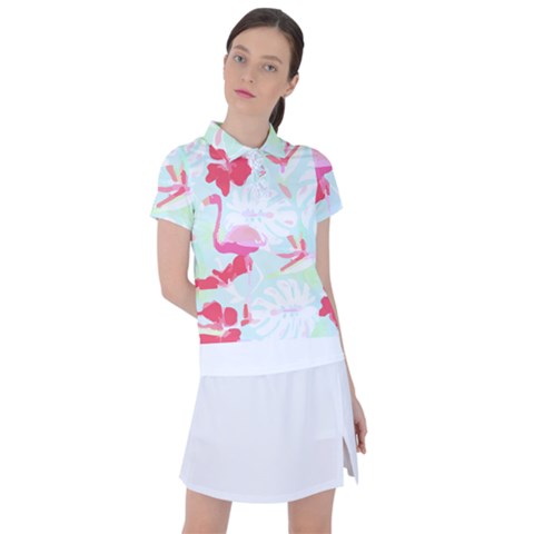 Hawaii T- Shirt Hawaii Floral Pattern T- Shirt Women s Polo Tee by maxcute