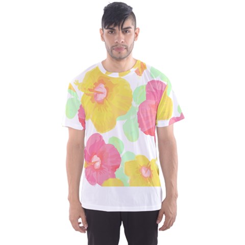 Hawaii T- Shirt Hawaii Floral Summer T- Shirt Men s Sport Mesh Tee by maxcute