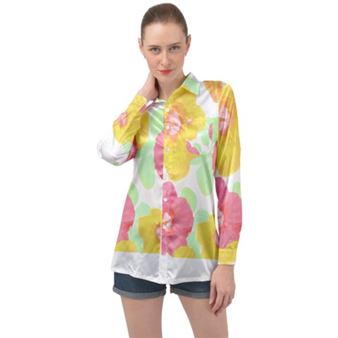 Hawaii T- Shirt Hawaii Floral Summer T- Shirt Long Sleeve Satin Shirt by maxcute