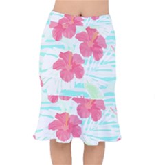 Hawaii T- Shirt Hawaii Floral Trend T- Shirt Short Mermaid Skirt by maxcute