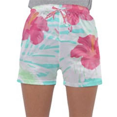 Hawaii T- Shirt Hawaii Floral Trend T- Shirt Sleepwear Shorts by maxcute