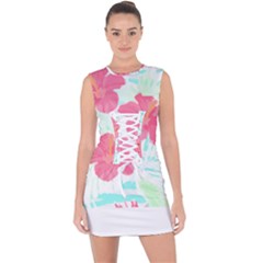 Hawaii T- Shirt Hawaii Floral Trend T- Shirt Lace Up Front Bodycon Dress by maxcute