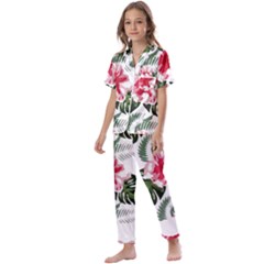 Hawaii T- Shirt Hawaii Florida Creative T- Shirt Kids  Satin Short Sleeve Pajamas Set by maxcute