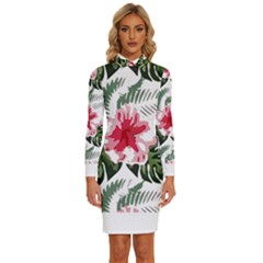 Hawaii T- Shirt Hawaii Florida Creative T- Shirt Long Sleeve Shirt Collar Bodycon Dress