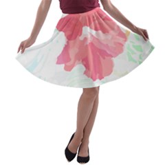 Hawaii T- Shirt Hawaii Florist Modern T- Shirt A-line Skater Skirt by maxcute