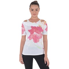 Hawaii T- Shirt Hawaii Florist Modern T- Shirt Shoulder Cut Out Short Sleeve Top by maxcute