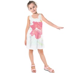 Hawaii T- Shirt Hawaii Florist Modern T- Shirt Kids  Sleeveless Dress