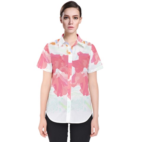 Hawaii T- Shirt Hawaii Florist Modern T- Shirt Women s Short Sleeve Shirt by maxcute