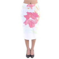 Hawaii T- Shirt Hawaii Florist Modern T- Shirt Velvet Midi Pencil Skirt by maxcute