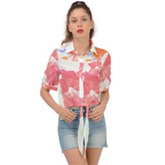 Hawaii T- Shirt Hawaii Florist Modern T- Shirt Tie Front Shirt  by maxcute