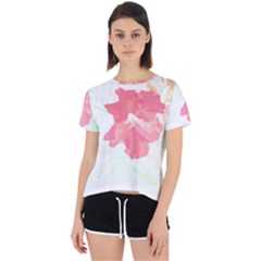 Hawaii T- Shirt Hawaii Florist Modern T- Shirt Open Back Sport Tee by maxcute