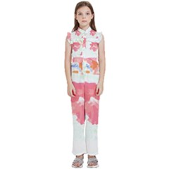 Hawaii T- Shirt Hawaii Florist Modern T- Shirt Kids  Sleeveless Ruffle Edge Band Collar Chiffon One Piece by maxcute