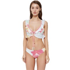 Hawaii T- Shirt Hawaii Florist Modern T- Shirt Low Cut Ruffle Edge Bikini Set by maxcute