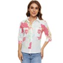 Hawaii T- Shirt Hawaii Florist Modern T- Shirt Women s Quarter Sleeve Pocket Shirt View1