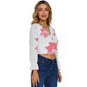 Hawaii T- Shirt Hawaii Florist Modern T- Shirt Long Sleeve V-Neck Top View3